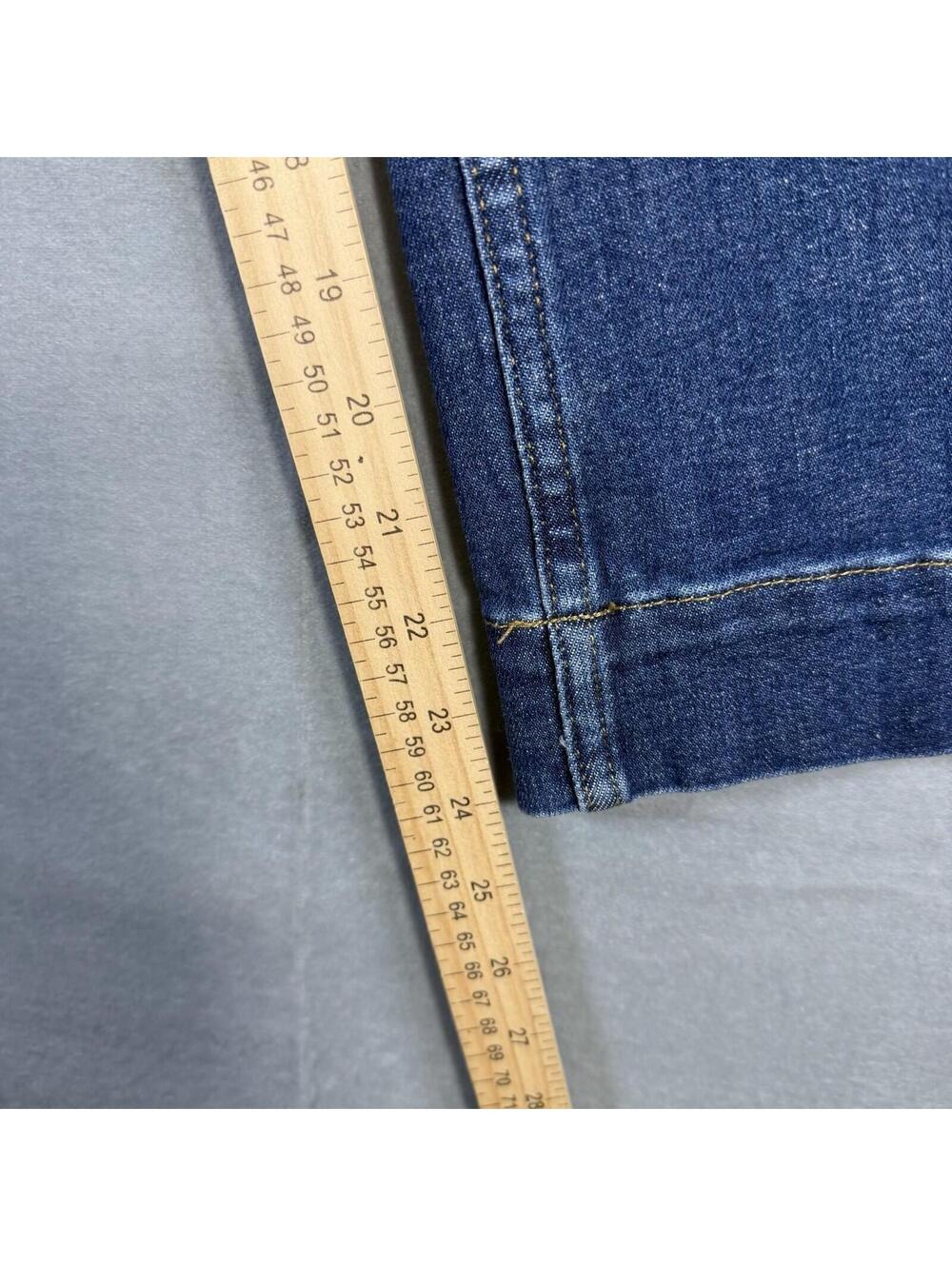 Spanx Crop Wide Leg Jeans Women's XL Petite Blue Medium Wash Denim NWT - Picture 7 of 10